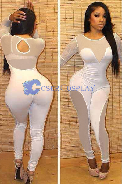 White Night Club Party Catsuit